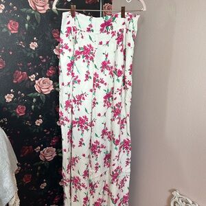 Rachel Zoe Pink Pleated Maxi Skirt Resort Wear